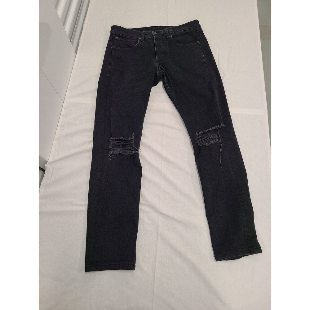 rag & bone New York Fit 1 Extra Slim Black Holes Distressed Jeans Men's Size 30